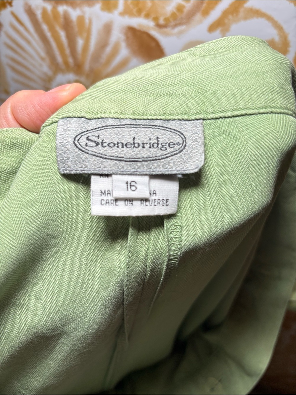 Stonebridge 100% Silk Sage Green Wrap Midi Skirt | Tie Waist | Quiet Luxury - Picture 3 of 11